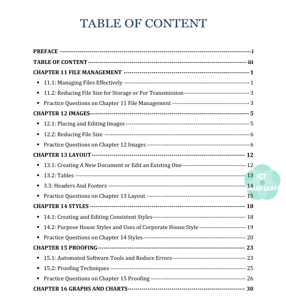 IGCSE ICT Practical Workbook: Summary Notes and Practice Questions (Chapters 11 to 21)