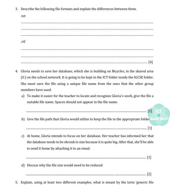 IGCSE ICT Practical Workbook: Summary Notes and Practice Questions (Chapters 11 to 21)